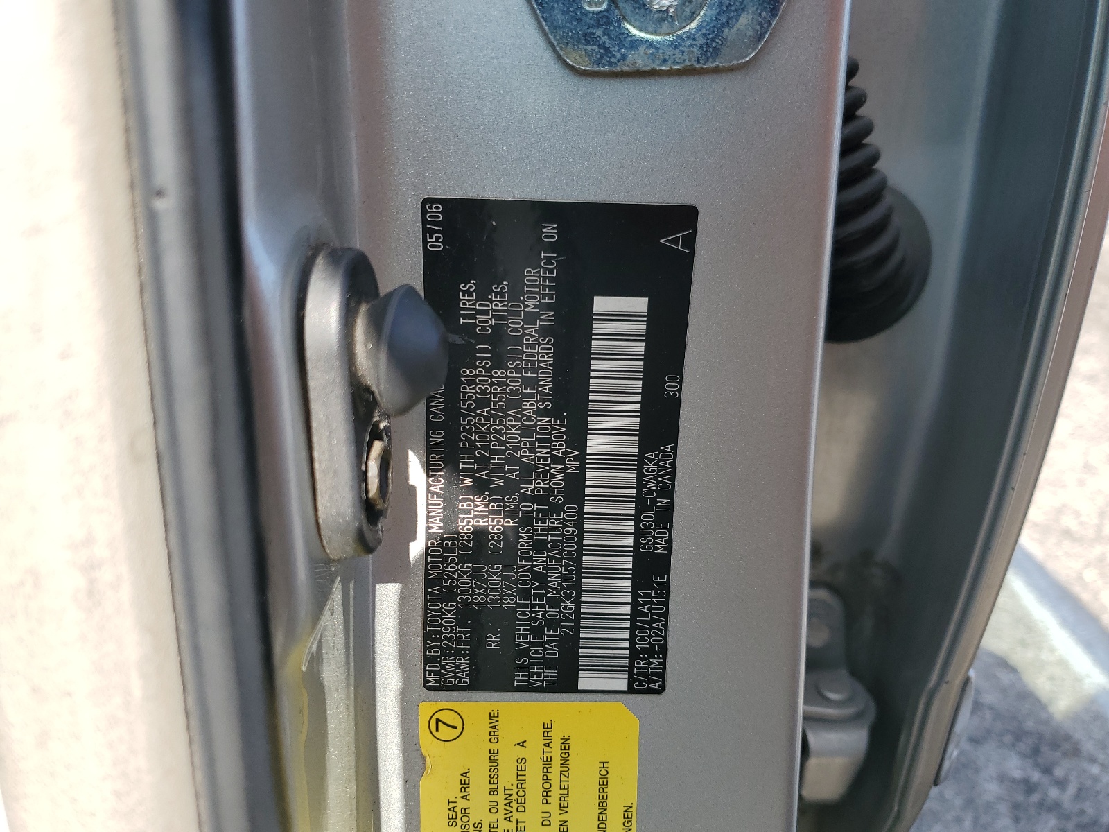 2T2GK31U57C009400 2007 Lexus Rx 350