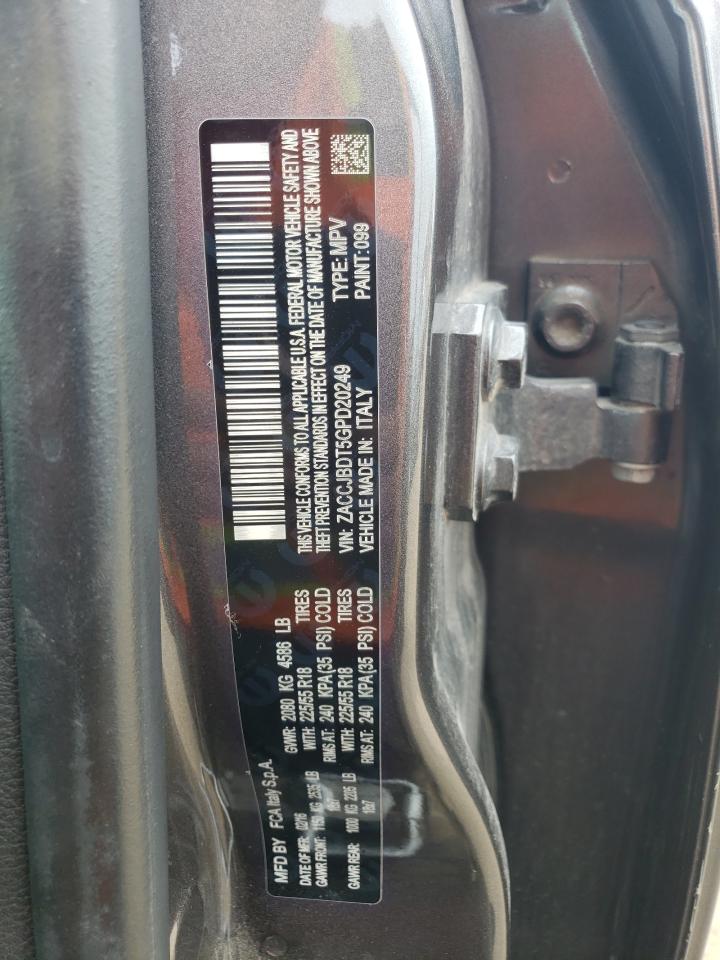 2016 Jeep Renegade Limited VIN: ZACCJBDT5GPD20249 Lot: 63755344