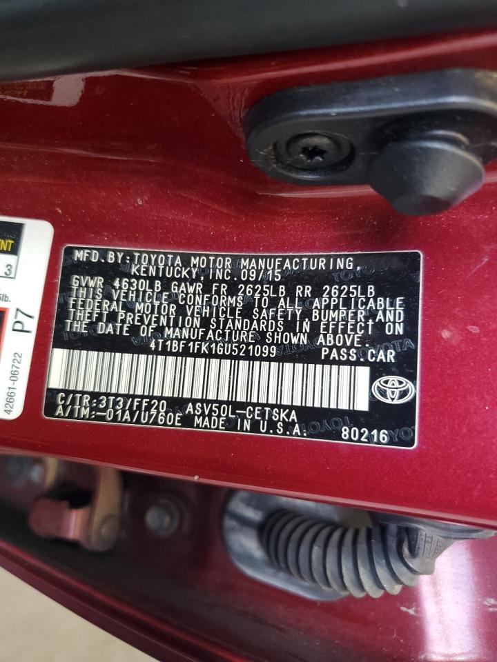 4T1BF1FK1GU521099 2016 TOYOTA CAMRY - Image 13