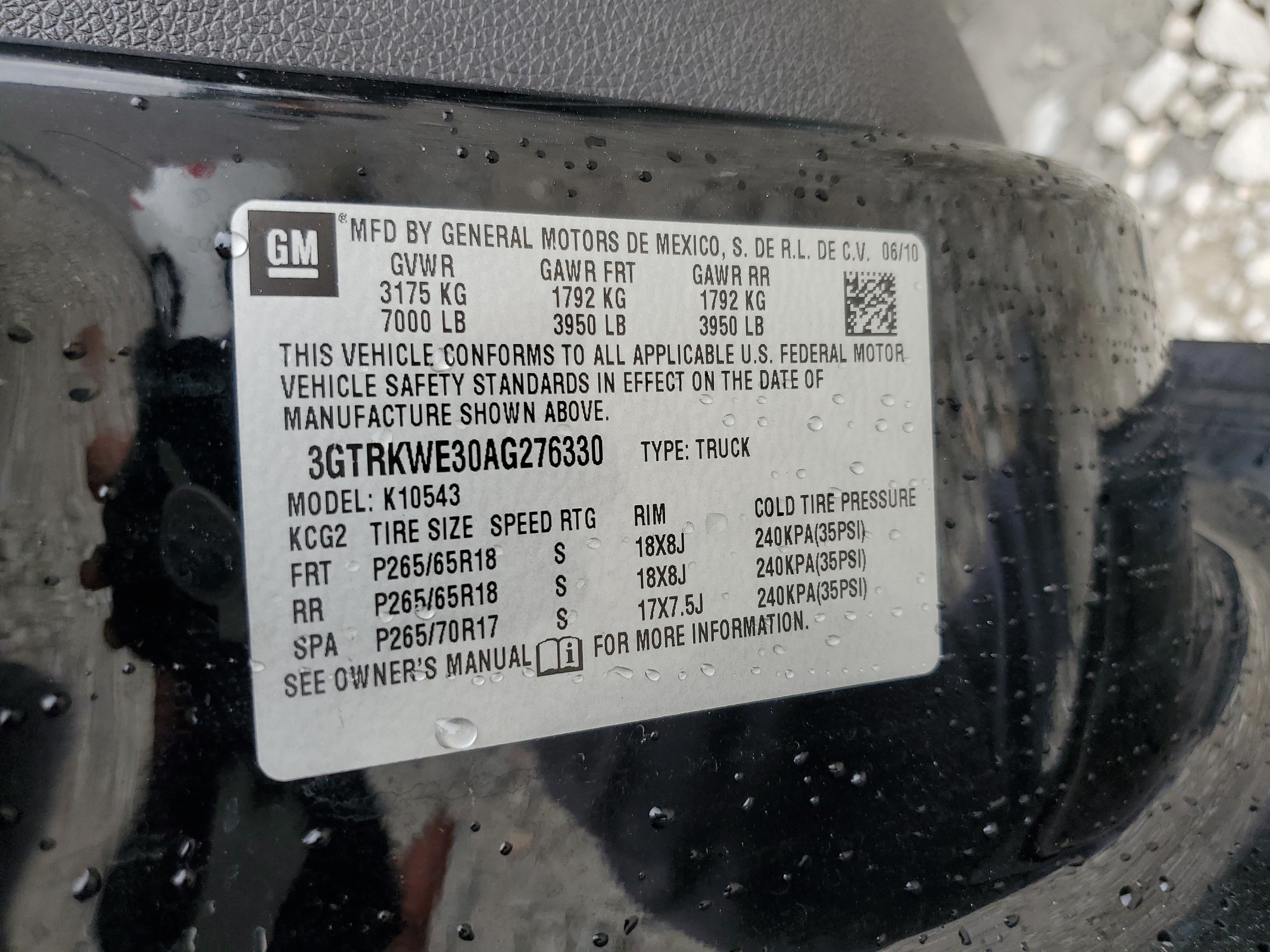 3GTRKWE30AG276330 2010 GMC Sierra K1500 Slt