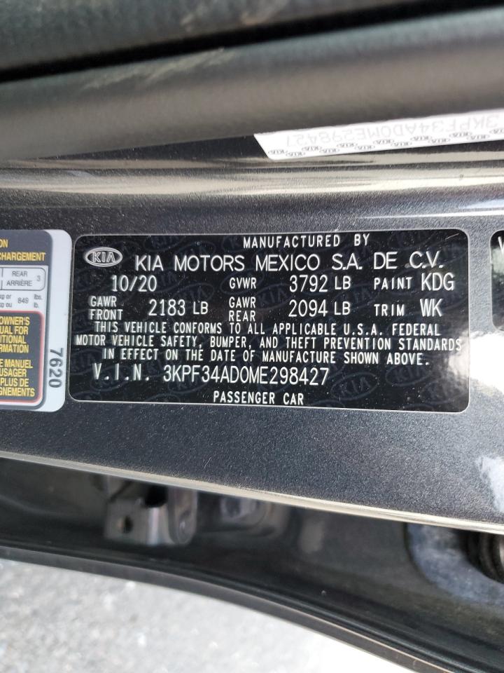 2021 Kia Forte Gt Line VIN: 3KPF34AD0ME298427 Lot: 62518684