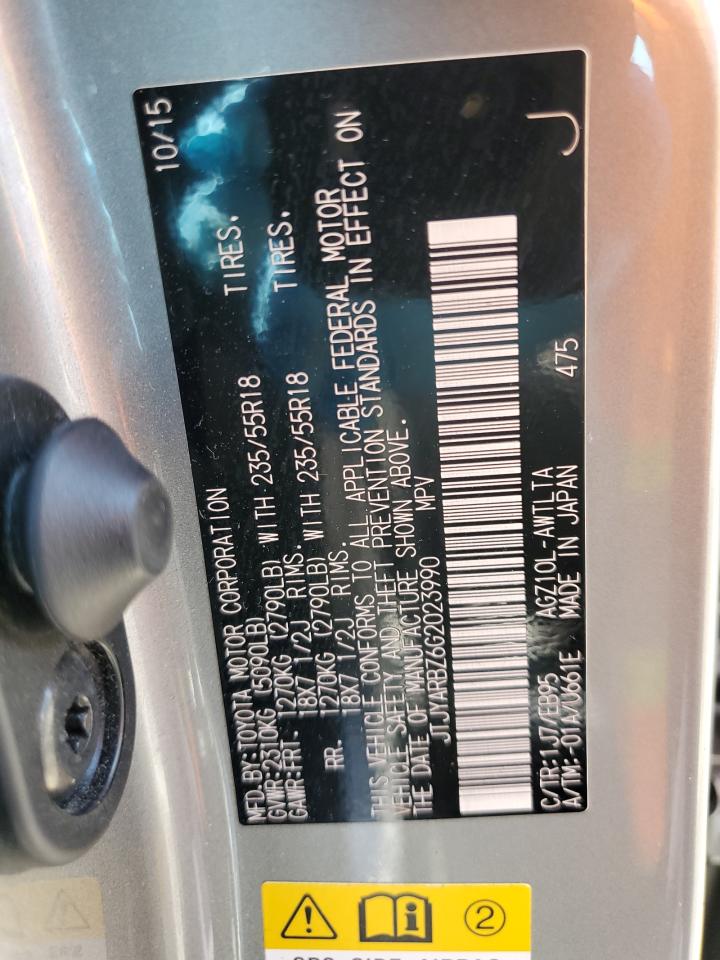 2016 Lexus Nx 200T Base VIN: JTJYARBZ6G2023990 Lot: 63109294