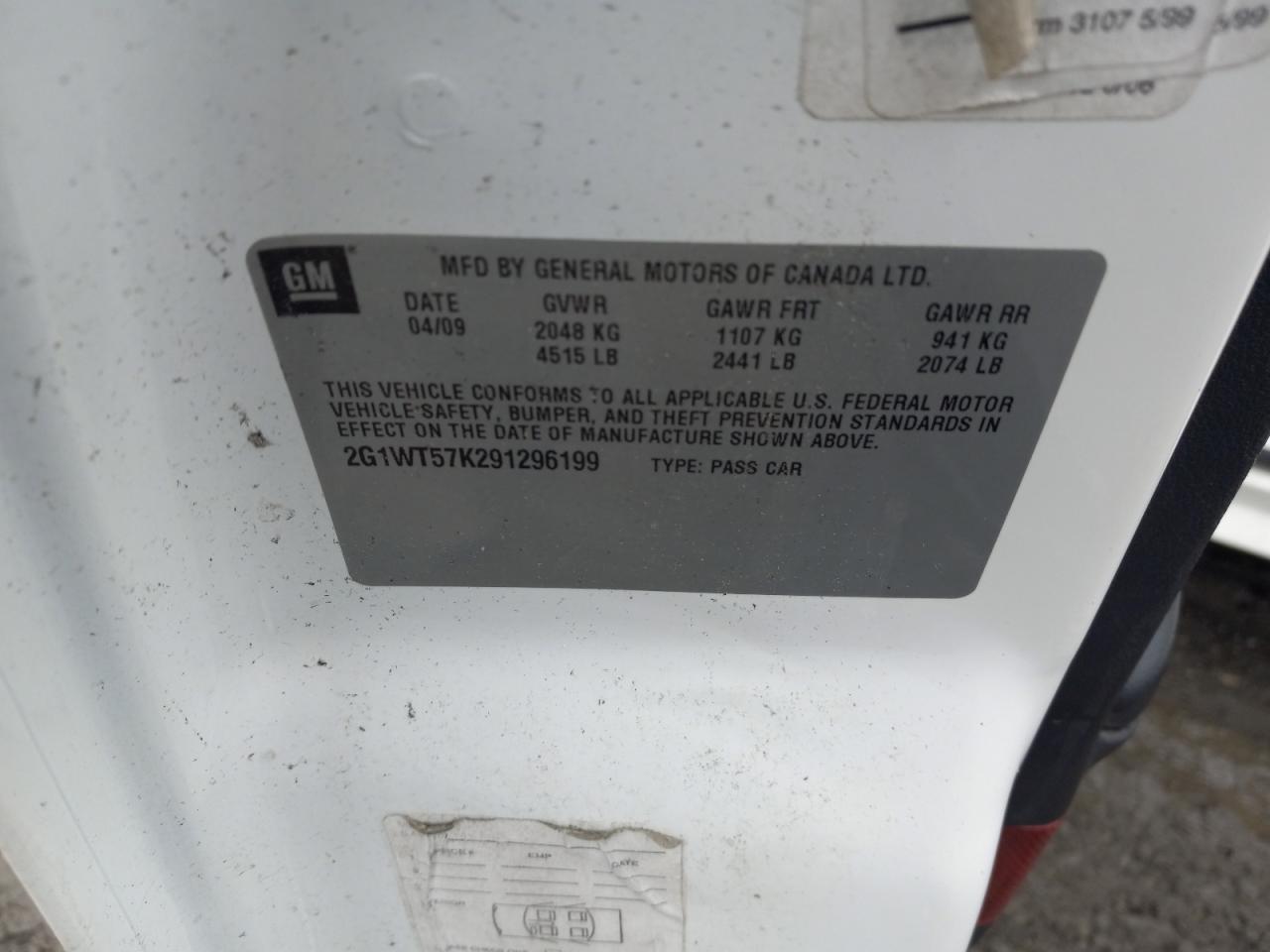 2009 Chevrolet Impala 1Lt VIN: 2G1WT57K291296199 Lot: 62307384