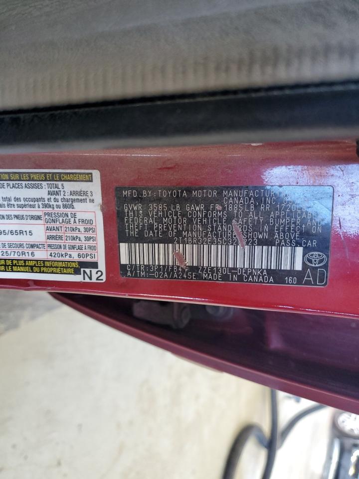 2005 Toyota Corolla Ce VIN: 2T1BR32E35C323223 Lot: 64553194