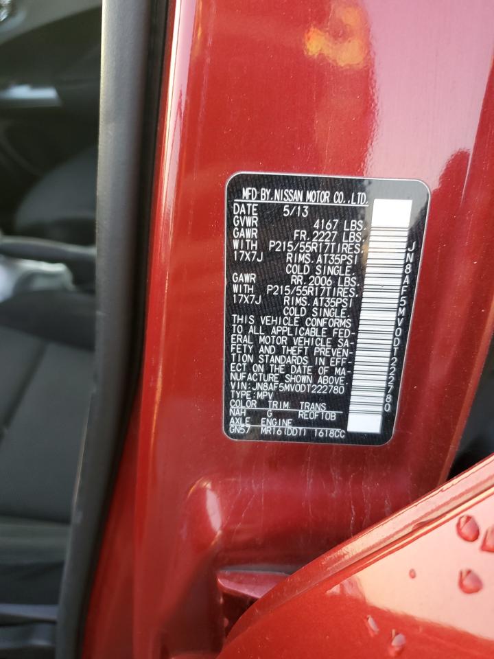 2013 Nissan Juke S VIN: JN8AF5MV0DT222780 Lot: 63768994