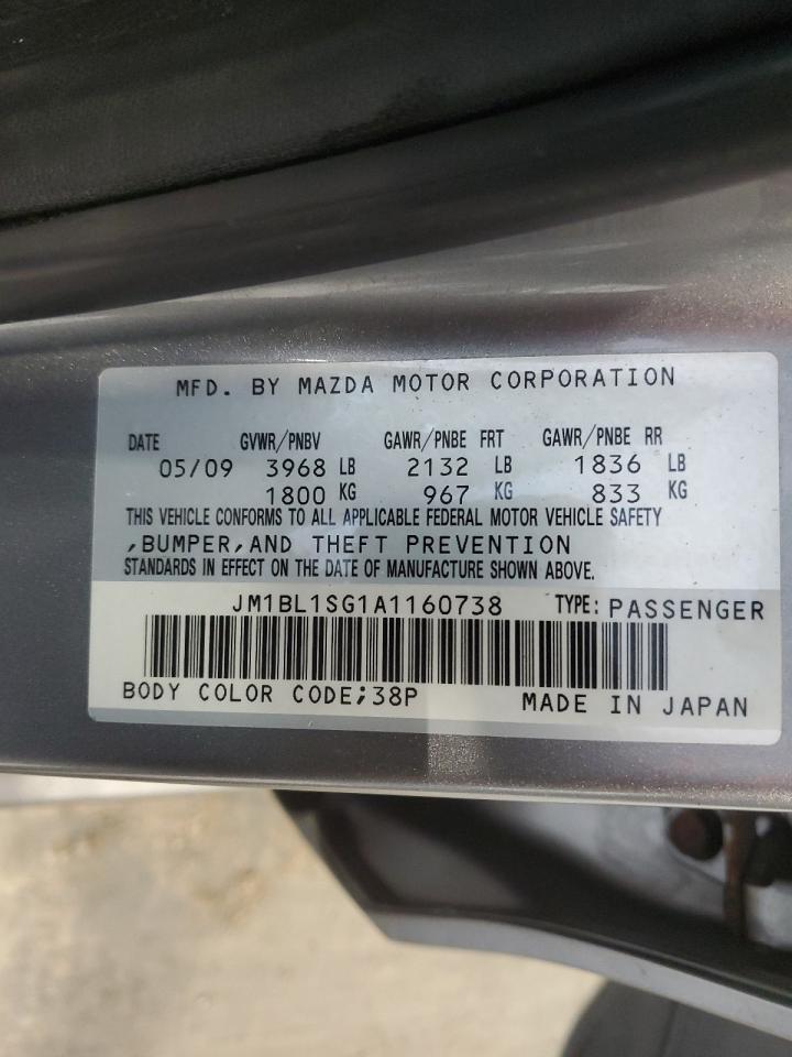 2010 Mazda 3 I VIN: JM1BL1SG1A1160738 Lot: 61634094