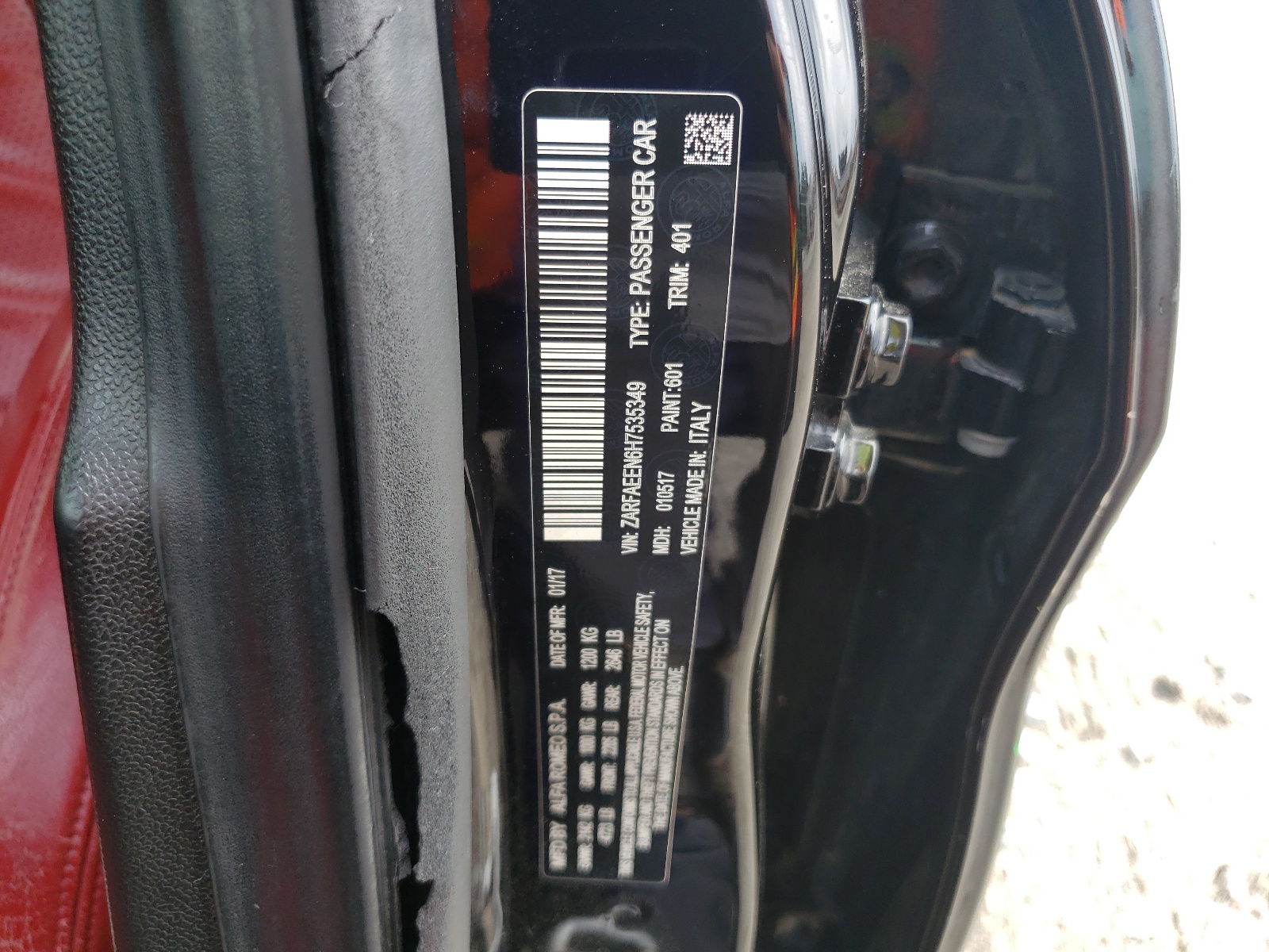 ZARFAEEN6H7535349 2017 Alfa Romeo Giulia Ti Q4