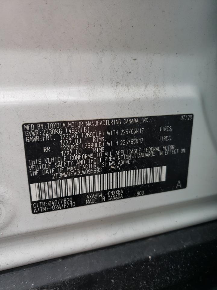 2020 Toyota Rav4 Le VIN: 2T3MWRFV0LW095683 Lot: 64956084