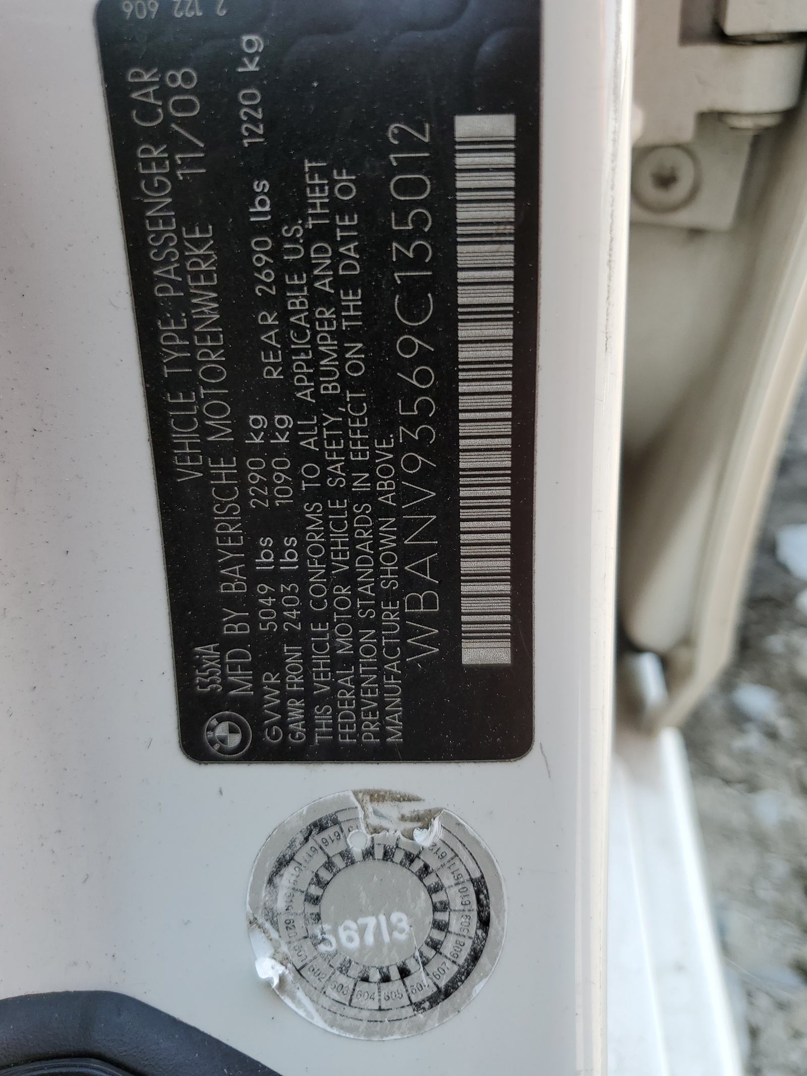 WBANV93569C135012 2009 BMW 535 Xi