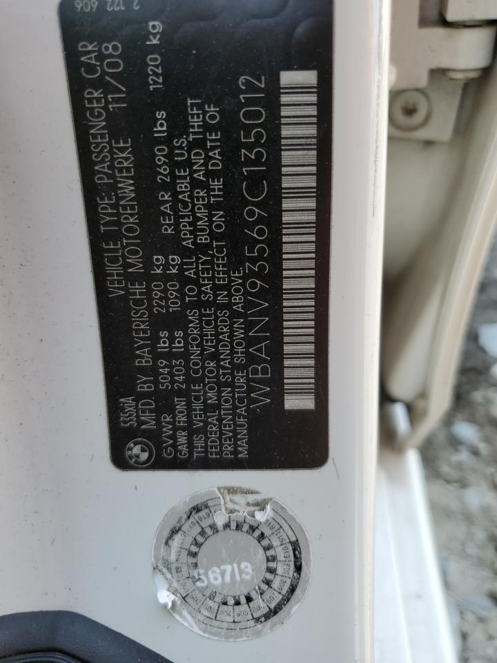 2009 BMW 535 Xi VIN: WBANV93569C135012 Lot: 63545774