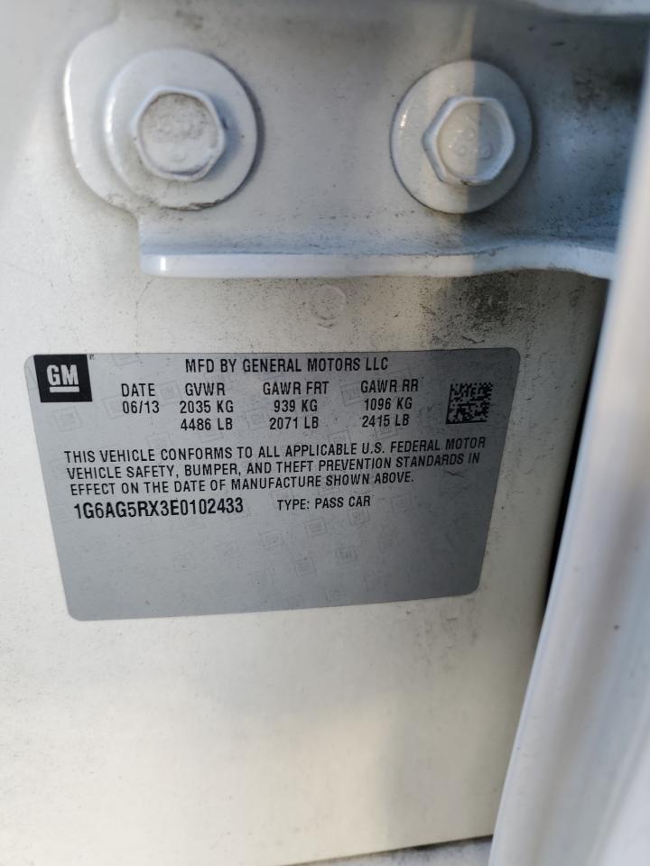 2014 Cadillac Ats VIN: 1G6AG5RX3E0102433 Lot: 61616764