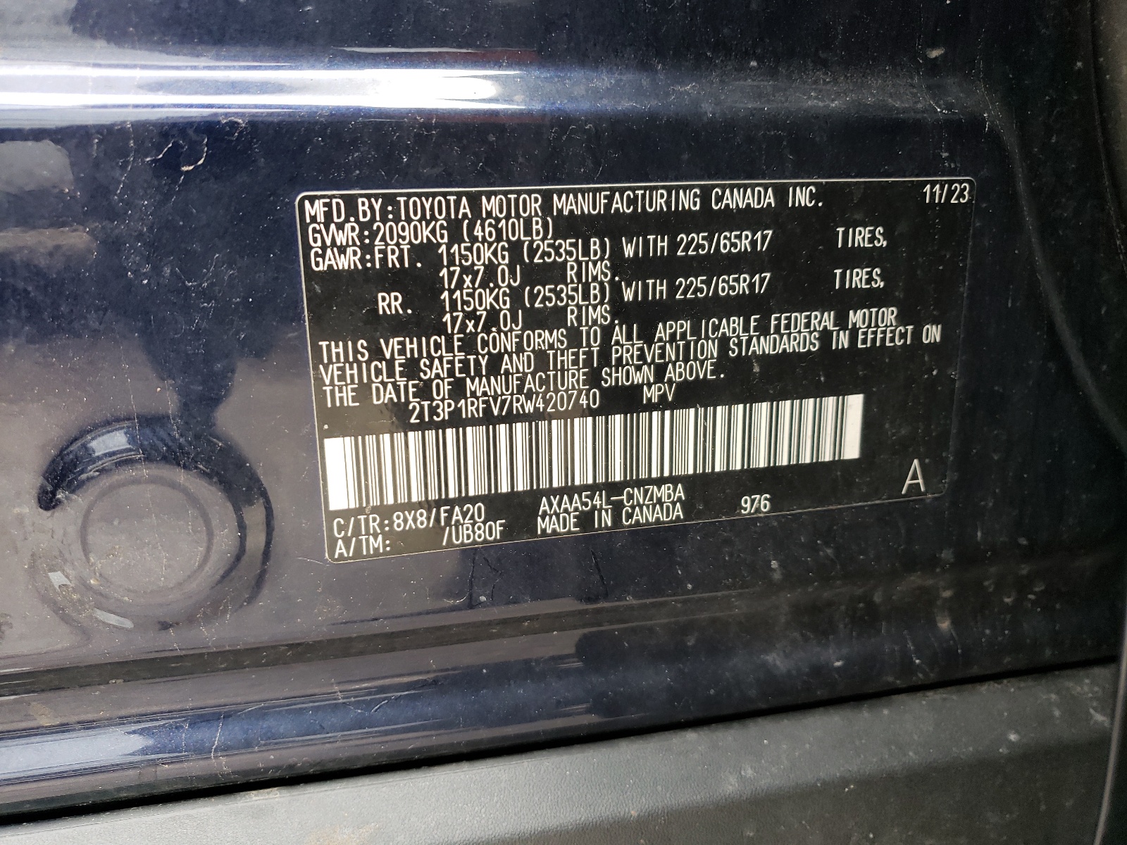 2T3P1RFV7RW420740 2024 Toyota Rav4 Xle