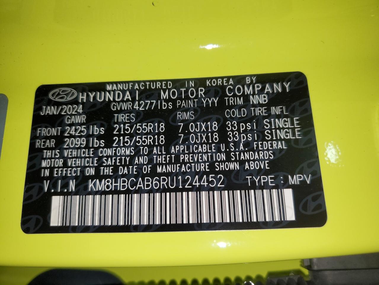 KM8HBCAB6RU124452 2024 HYUNDAI KONA - Image 14