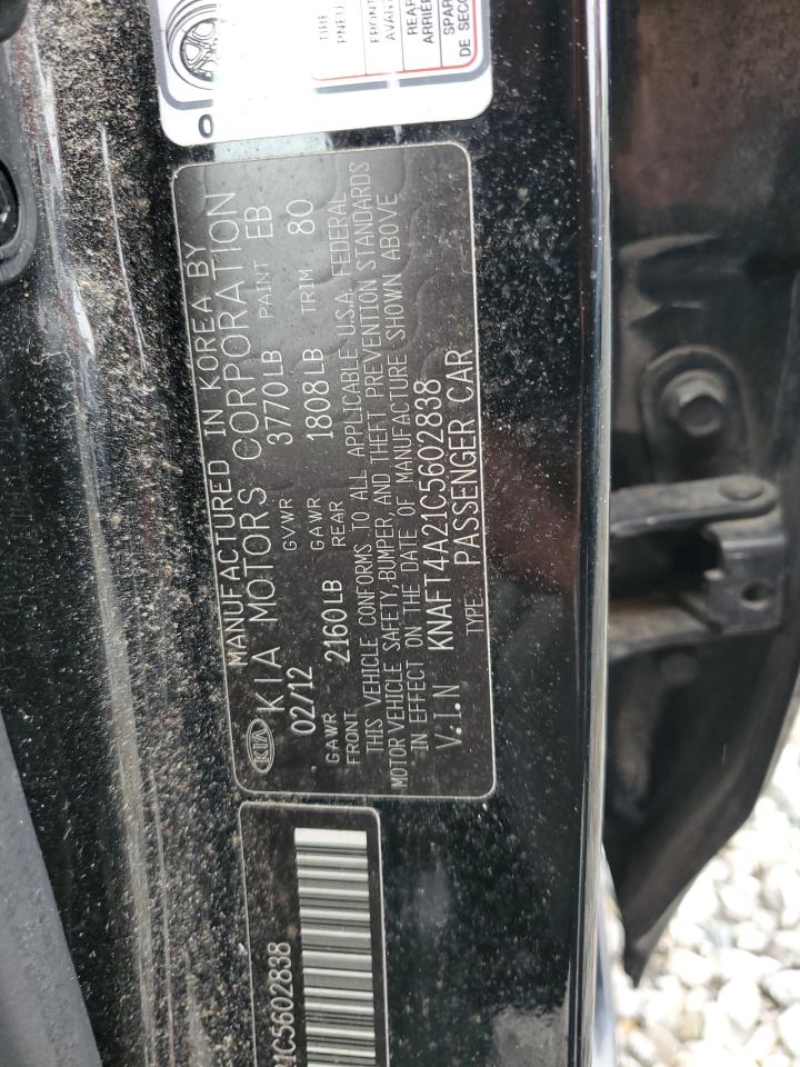 2012 Kia Forte Lx VIN: KNAFT4A21C5602838 Lot: 64174774