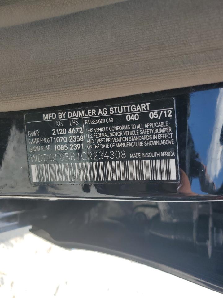 2012 Mercedes-Benz C 300 4Matic VIN: WDDGF8BB1CR234308 Lot: 62799404