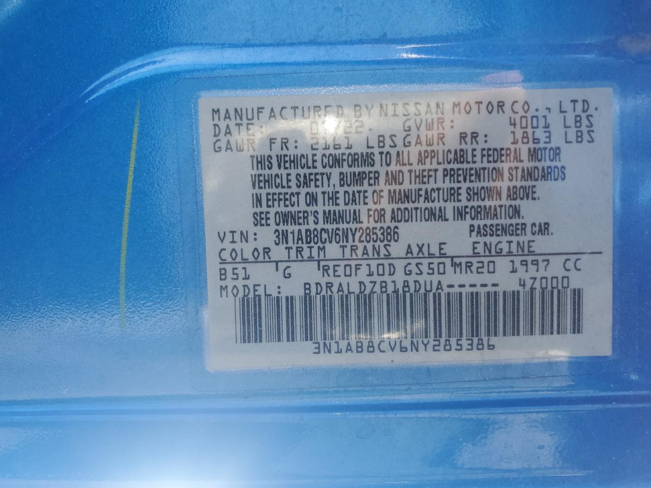 2022 Nissan Sentra Sv VIN: 3N1AB8CV6NY285386 Lot: 65522874