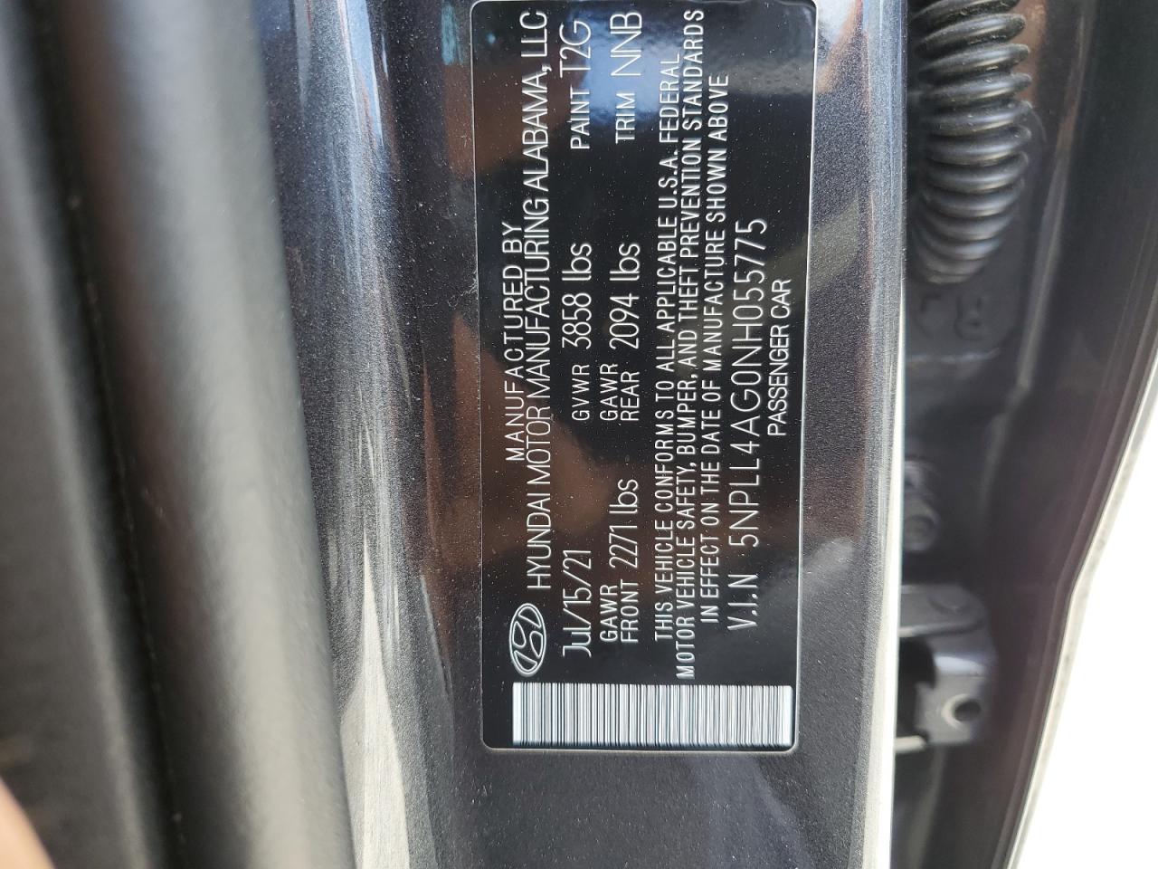 2022 Hyundai Elantra Se VIN: 5NPLL4AG0NH055775 Lot: 63788204