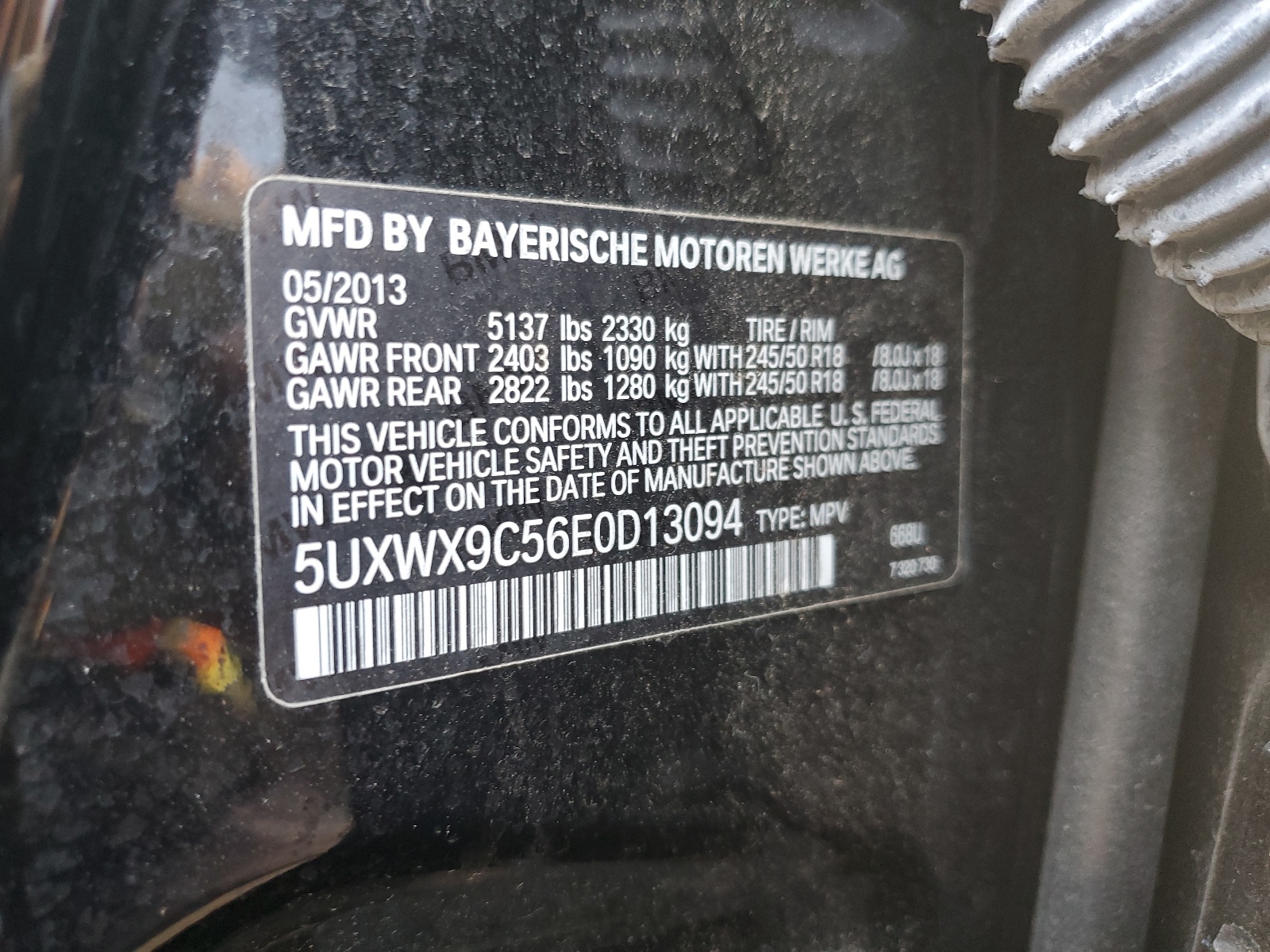 5UXWX9C56E0D13094 2014 BMW X3 xDrive28I