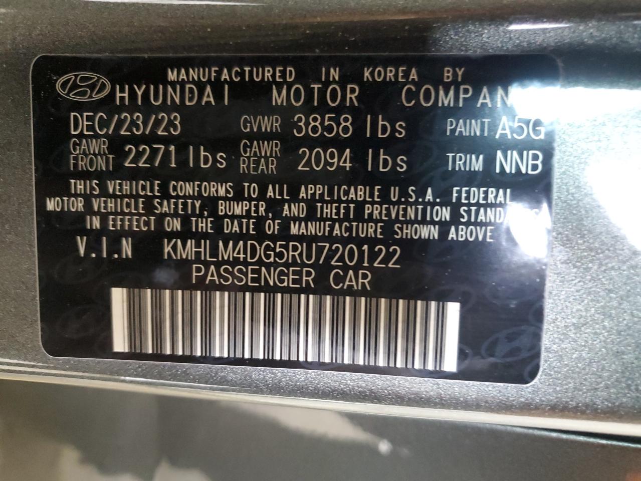 KMHLM4DG5RU720122 2024 HYUNDAI ELANTRA - Image 12