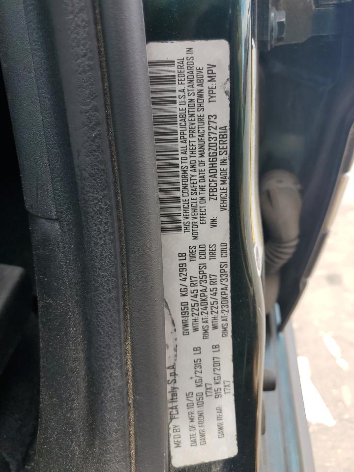 2016 Fiat 500L Trekking VIN: ZFBCFADH6GZ037273 Lot: 63826924