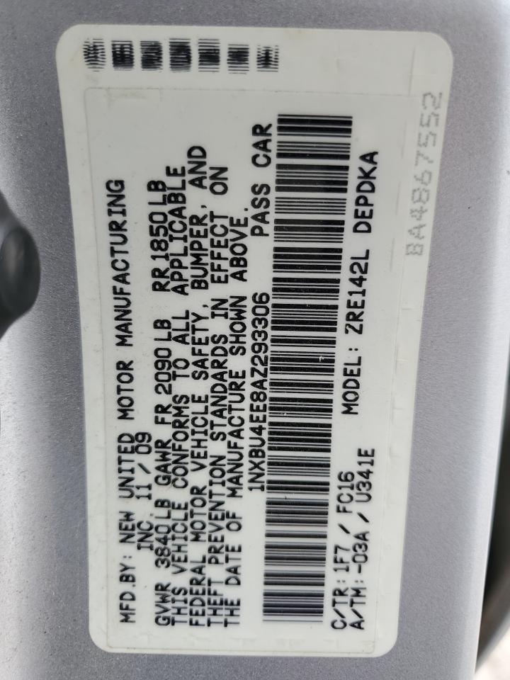 1NXBU4EE8AZ293306 2010 Toyota Corolla Base