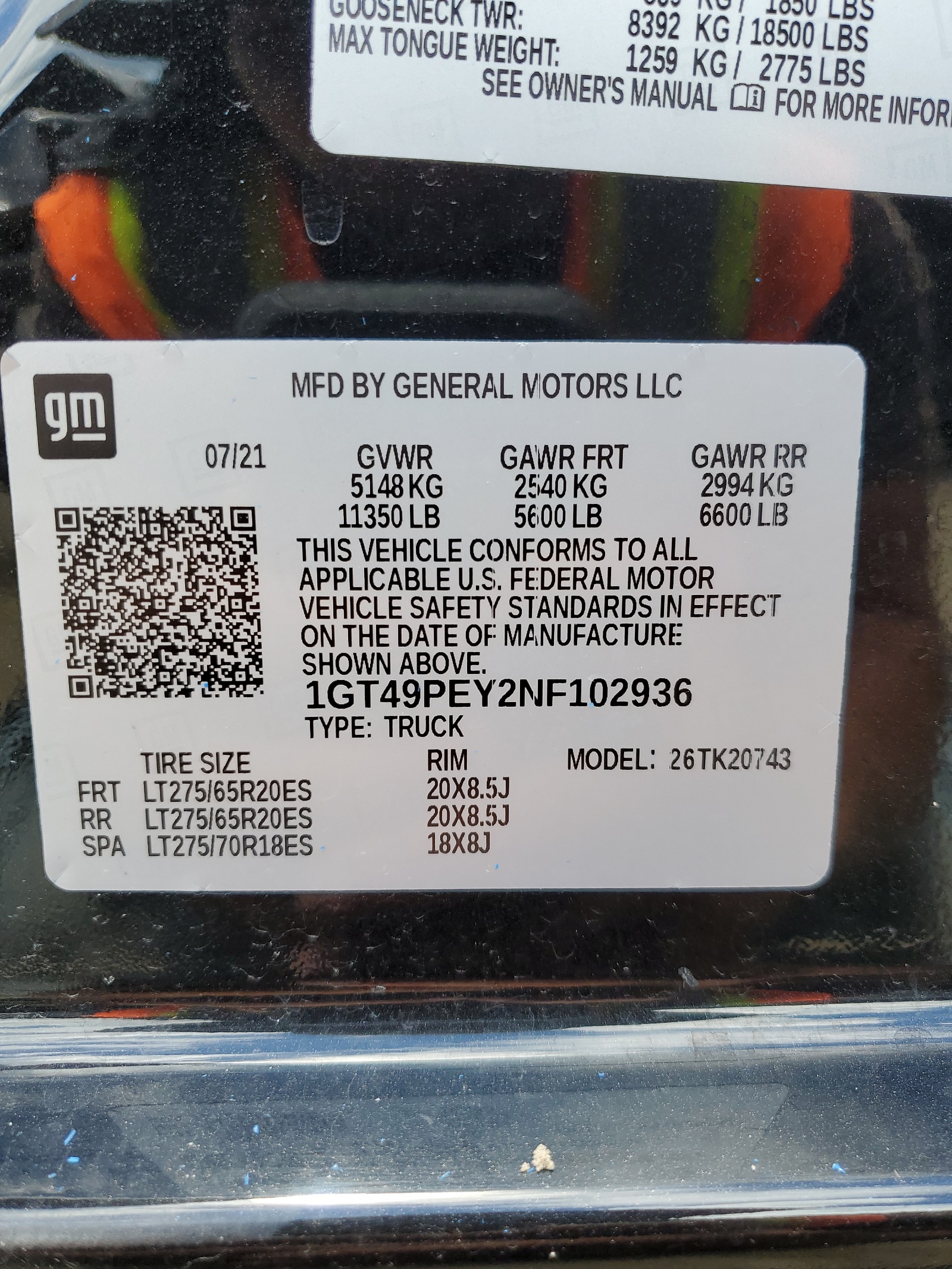 1GT49PEY2NF102936 2022 GMC Sierra K2500 At4