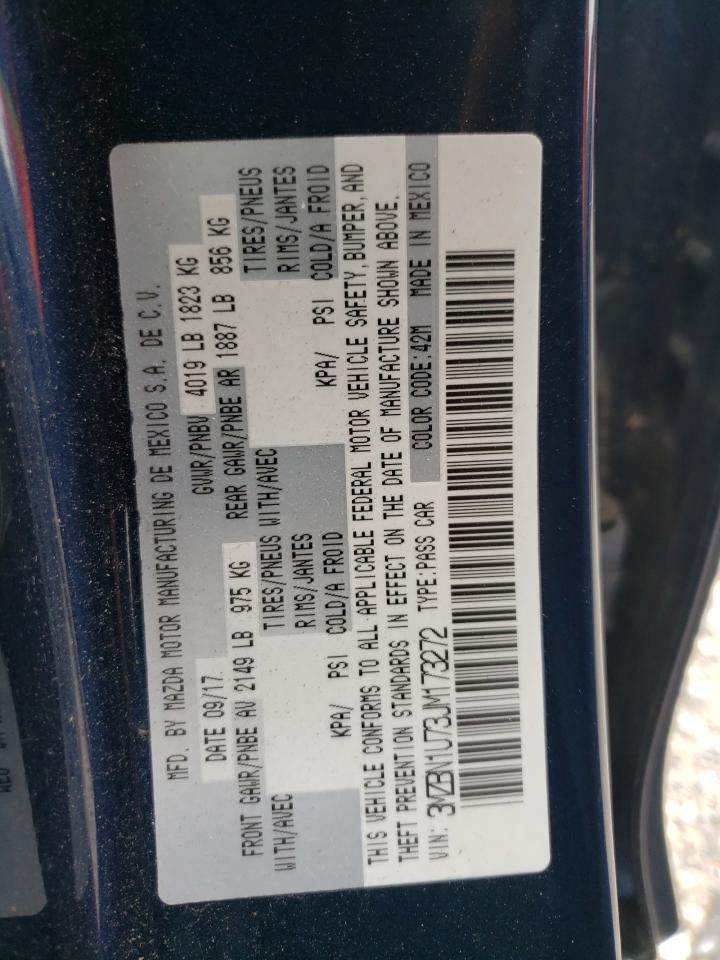 2018 Mazda 3 Sport VIN: 3MZBN1U73JM173272 Lot: 63135624