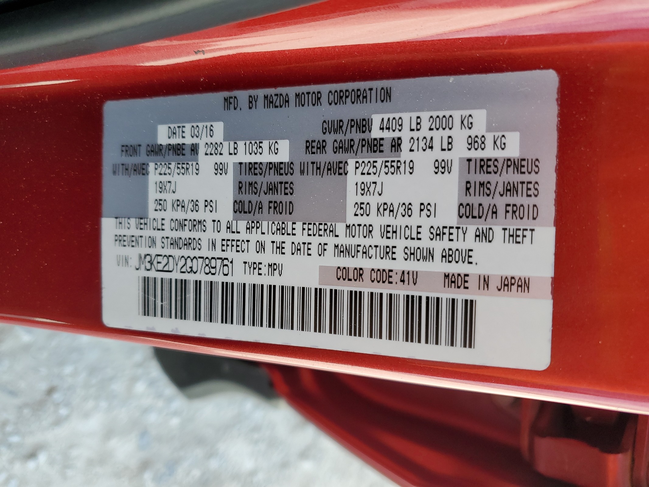 JM3KE2DY2G0789761 2016 Mazda Cx-5 Gt