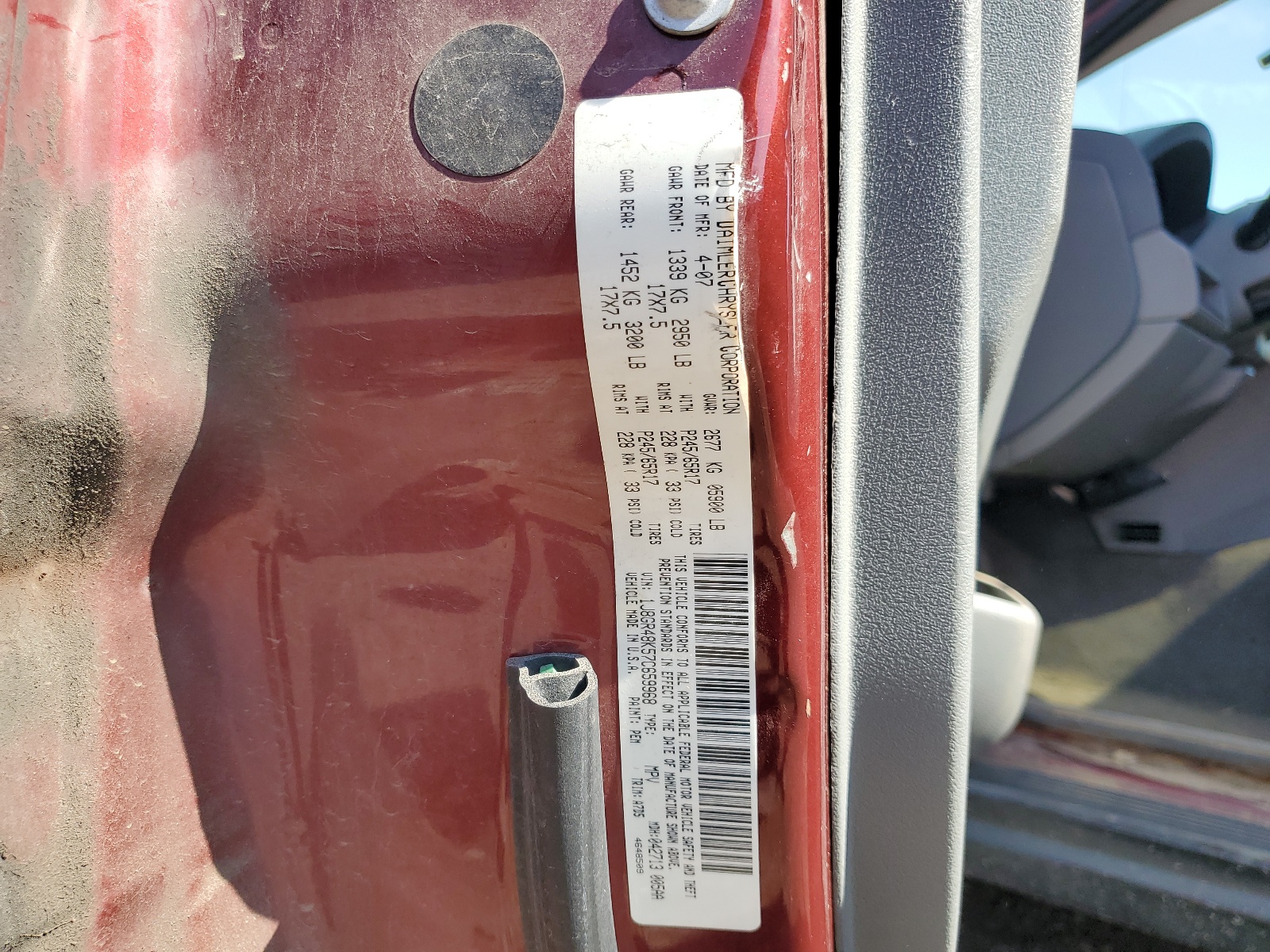 1J8GR48K57C659968 2007 Jeep Grand Cherokee Laredo