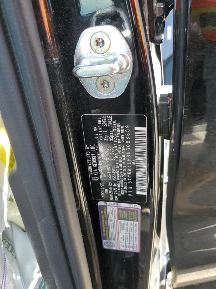 2022 Kia Sorento Sx VIN: 5XYRK4LF8NG088659 Lot: 62937064