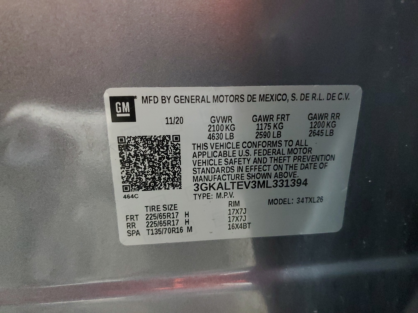 3GKALTEV3ML331394 2021 GMC Terrain Sle