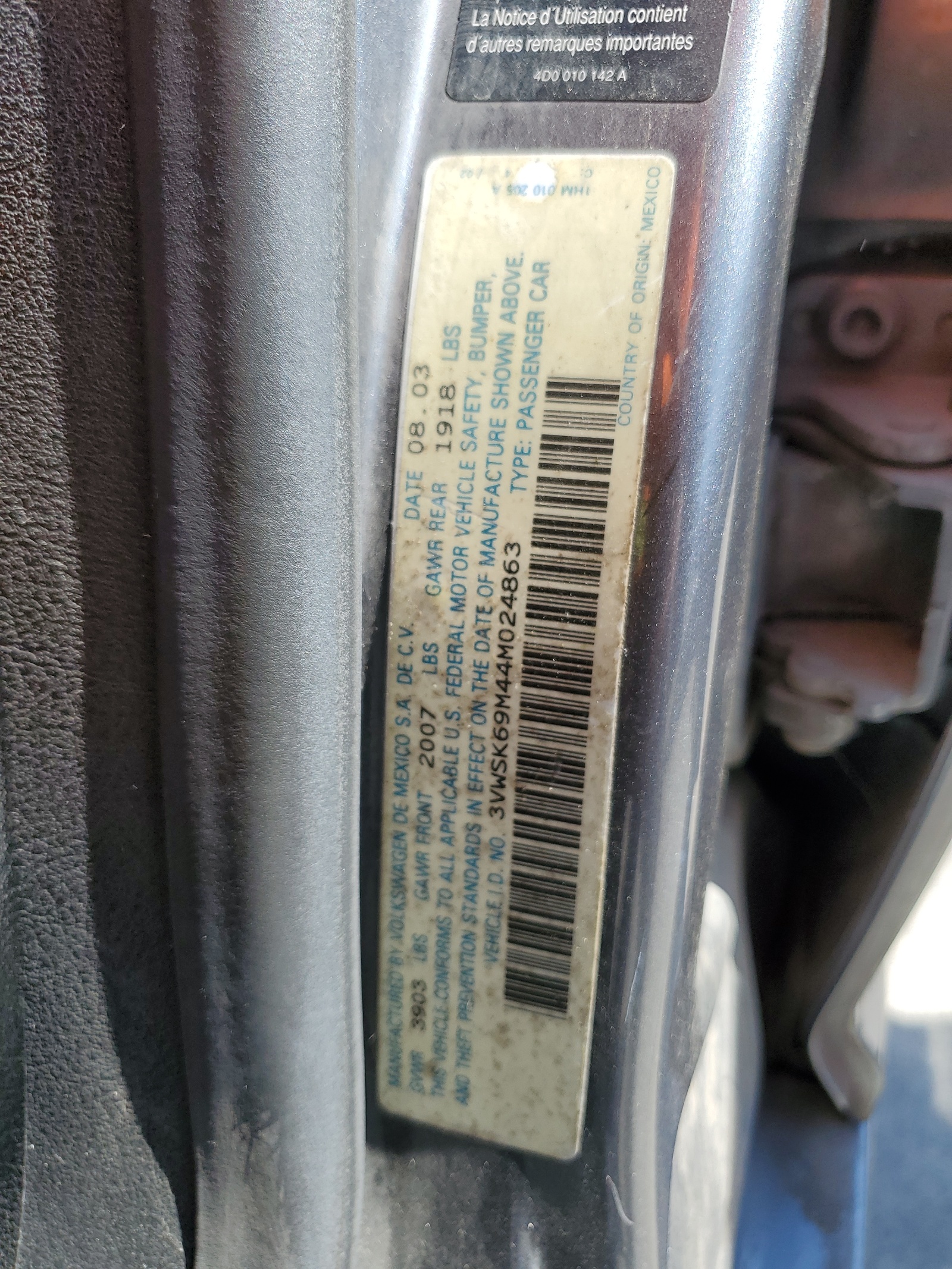 3VWSK69M44M024863 2004 Volkswagen Jetta Gls