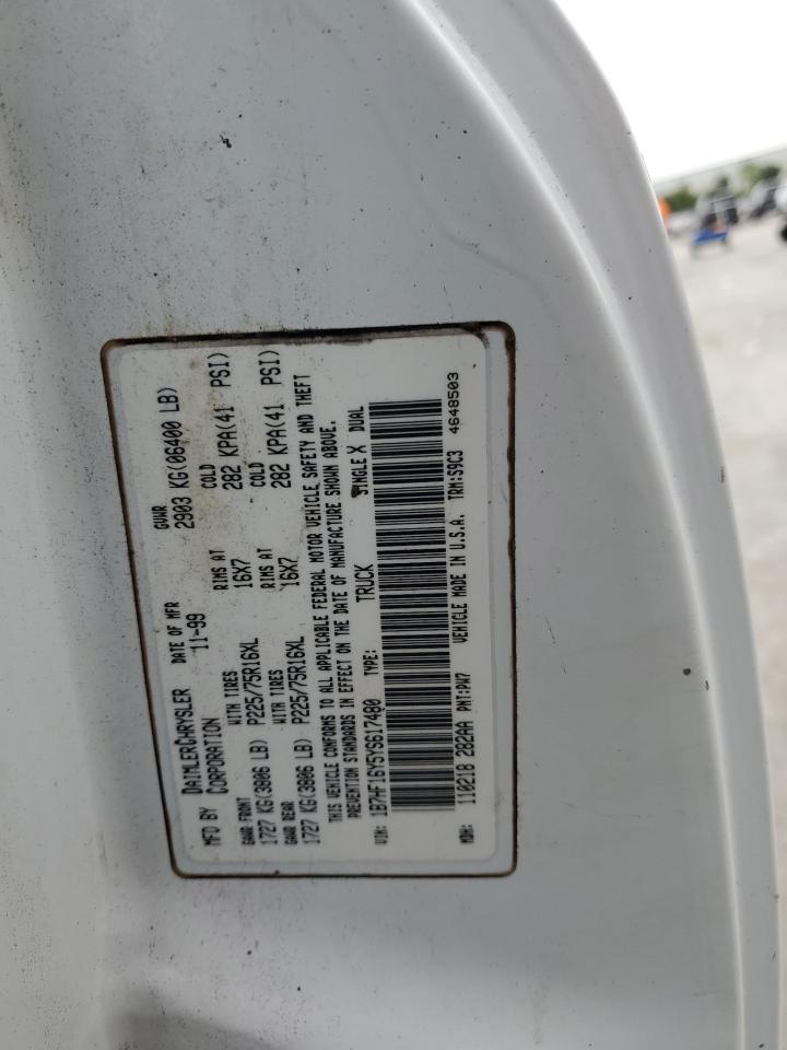 2000 Dodge Ram 1500 VIN: 1B7HF16Y5YS617480 Lot: 62851054