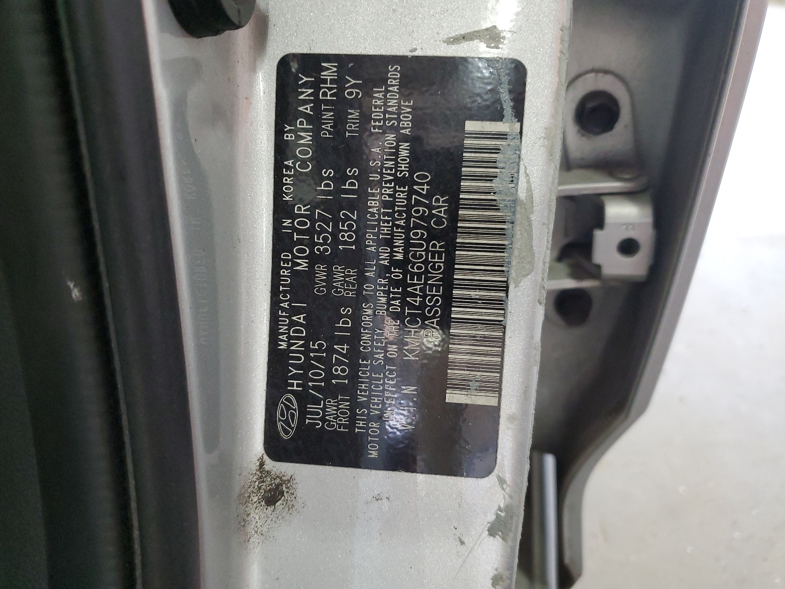 KMHCT4AE6GU979740 2016 Hyundai Accent Se