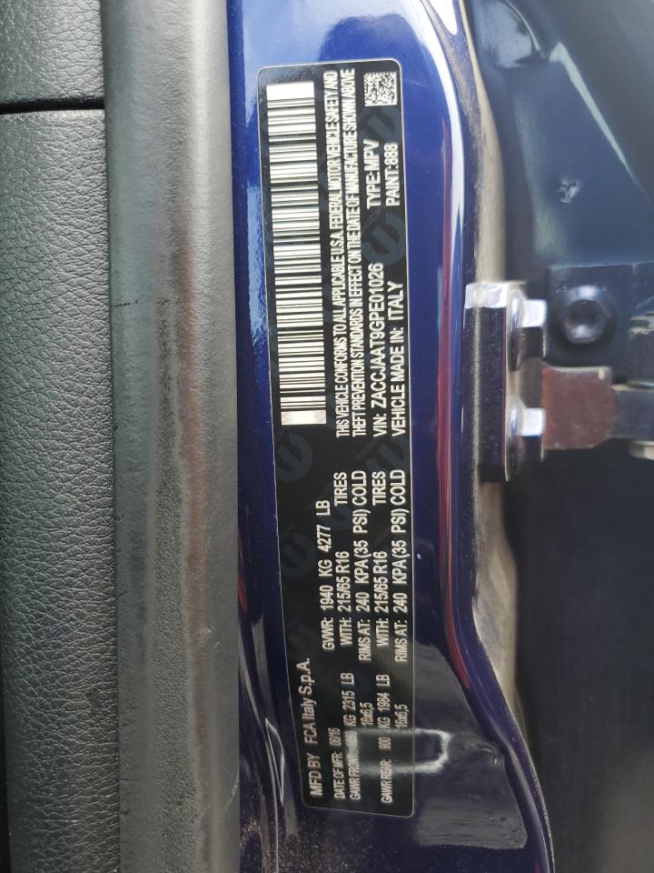 2016 Jeep Renegade Sport VIN: ZACCJAAT9GPE01026 Lot: 63533384