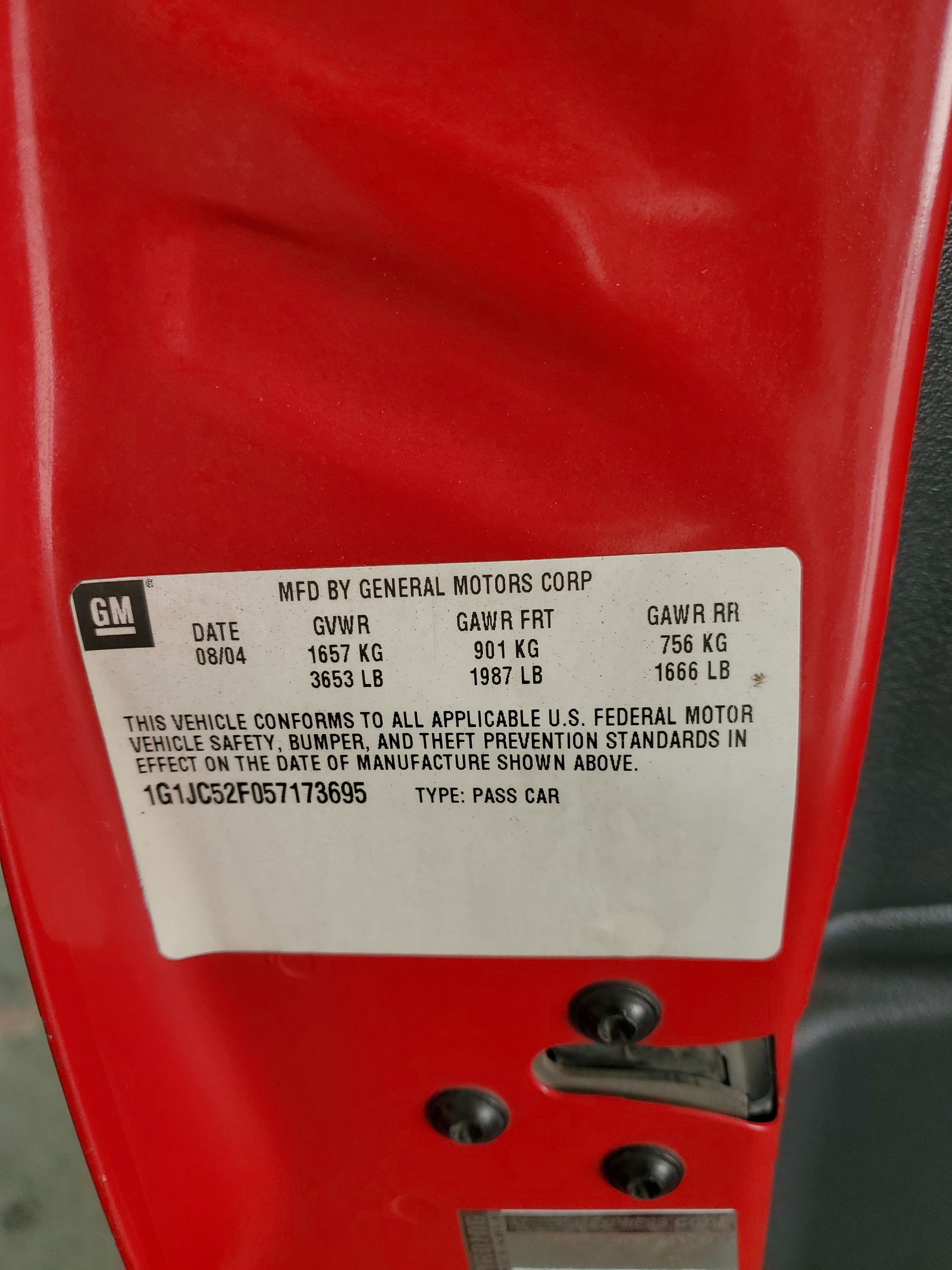 1G1JC52F057173695 2005 Chevrolet Cavalier