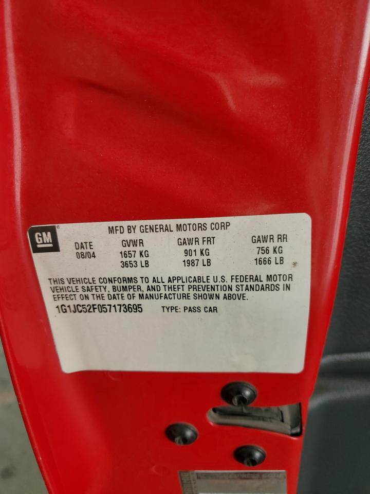 2005 Chevrolet Cavalier VIN: 1G1JC52F057173695 Lot: 64005634