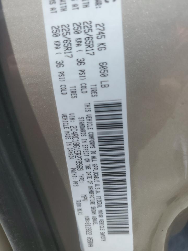 2014 Chrysler Town & Country Touring VIN: 2C4RC1BG1ER279969 Lot: 64141634