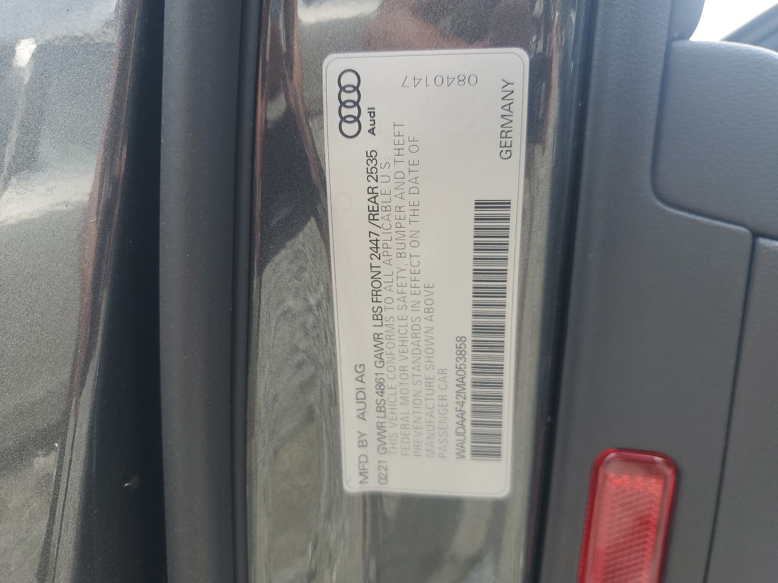 WAUDAAF42MA053858 2021 Audi A4 Premium 45