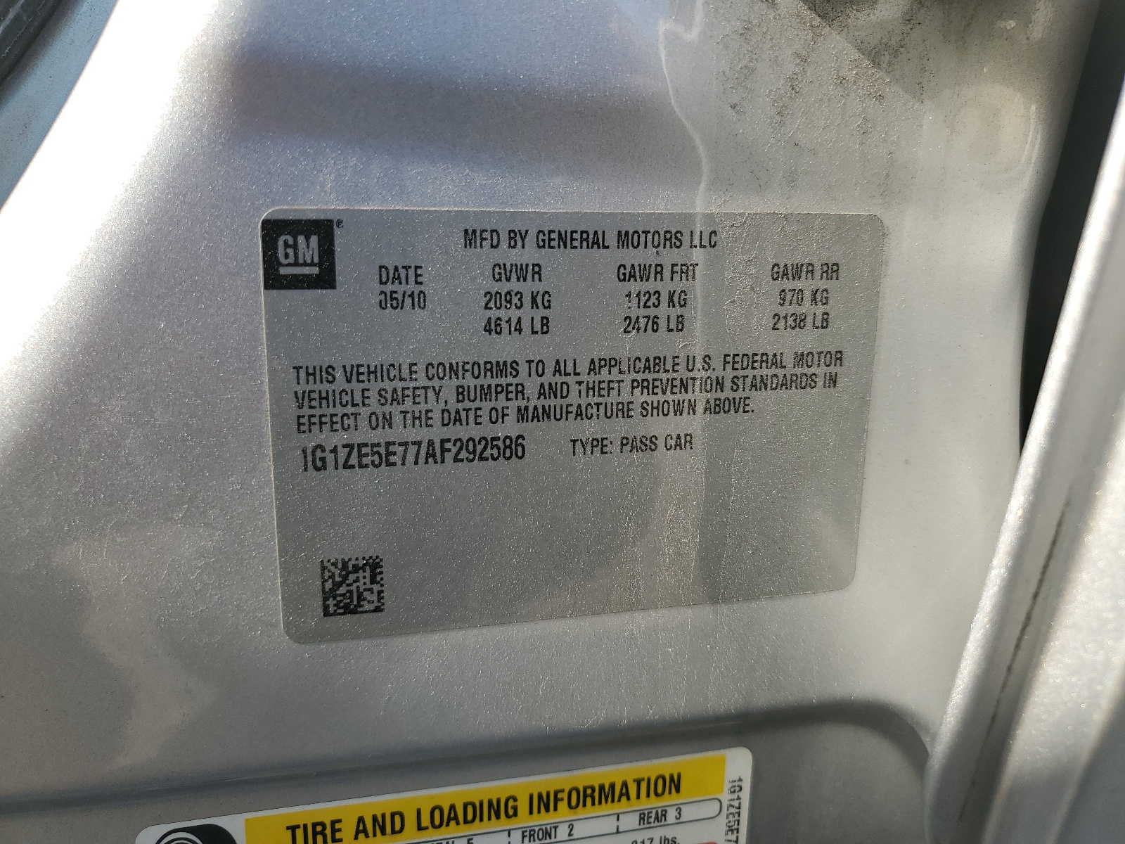 1G1ZE5E77AF292586 2010 Chevrolet Malibu Ltz