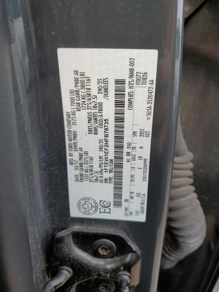 1FTEW1EF2HFB78735 2017 Ford F150 Supercrew