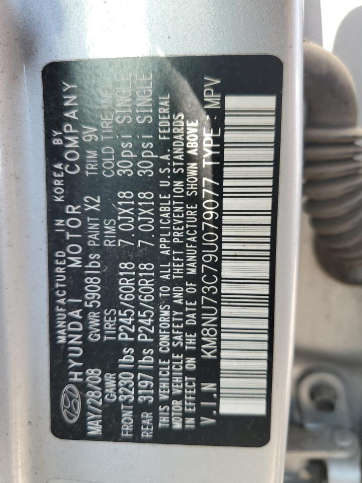 2009 Hyundai Veracruz Gls VIN: KM8NU73C79U079077 Lot: 64694224