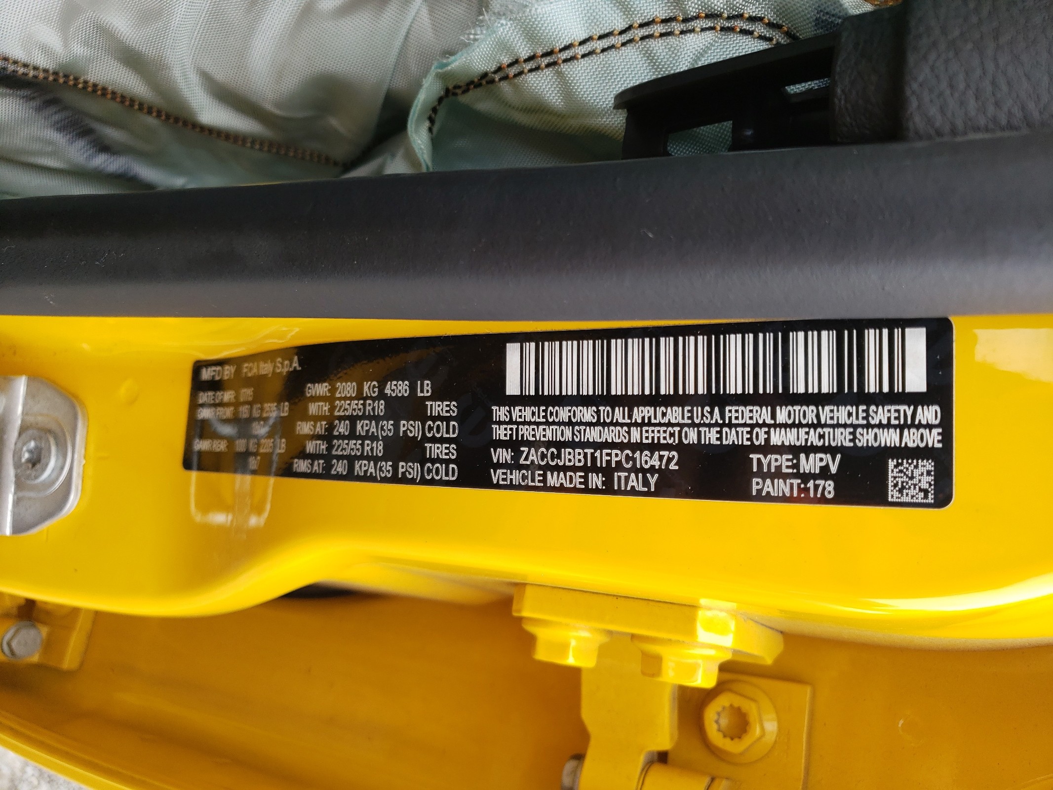 ZACCJBBT1FPC16472 2015 Jeep Renegade Latitude