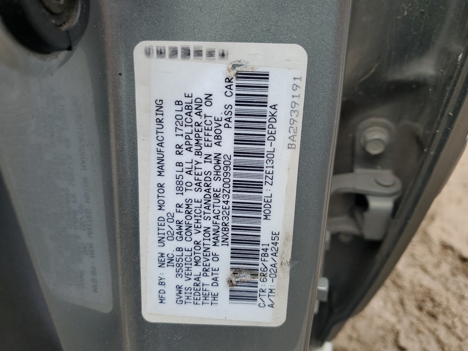 1NXBR32E43Z009902 2003 Toyota Corolla Ce