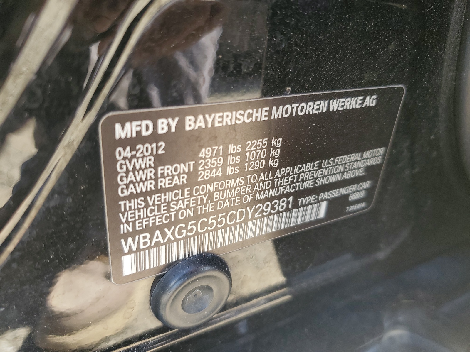 WBAXG5C55CDY29381 2012 BMW 528 I