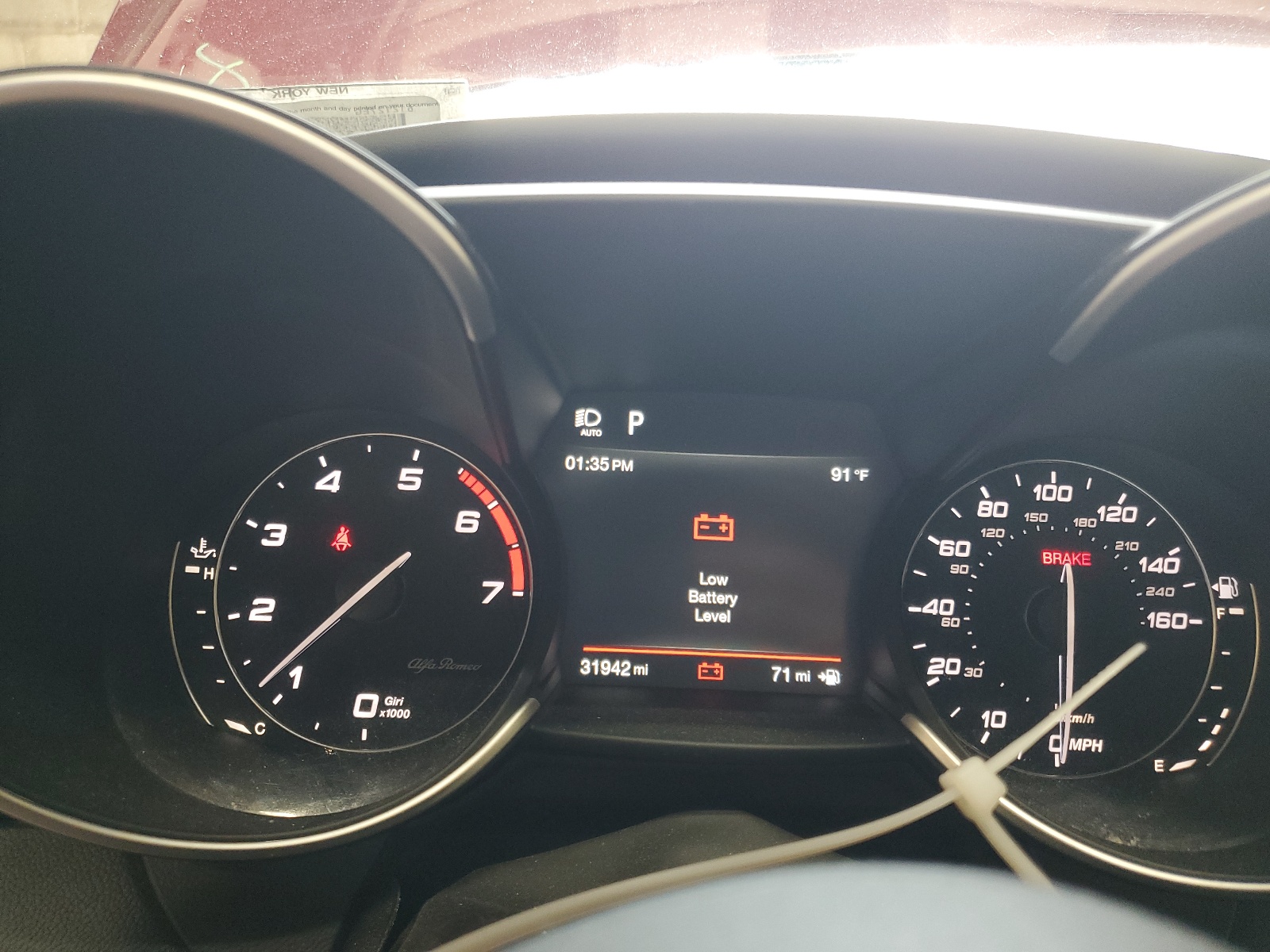 ZARFANBN6K7607355 2019 Alfa Romeo Giulia Ti