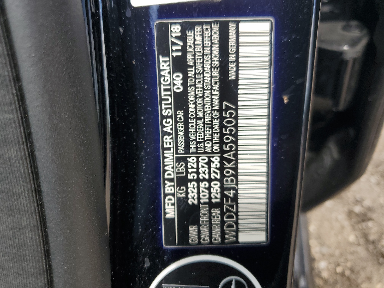 WDDZF4JB9KA595057 2019 Mercedes-Benz E 300