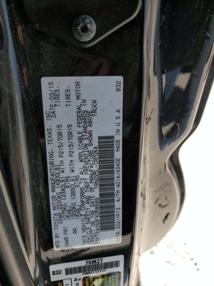 5TFTX4CN3FX058689 2015 Toyota Tacoma Access Cab