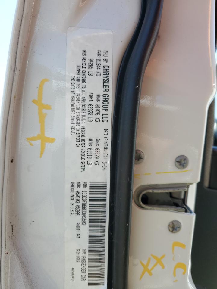 2014 Dodge Dart Sxt VIN: 1C3CDFBB8ED803503 Lot: 65281514