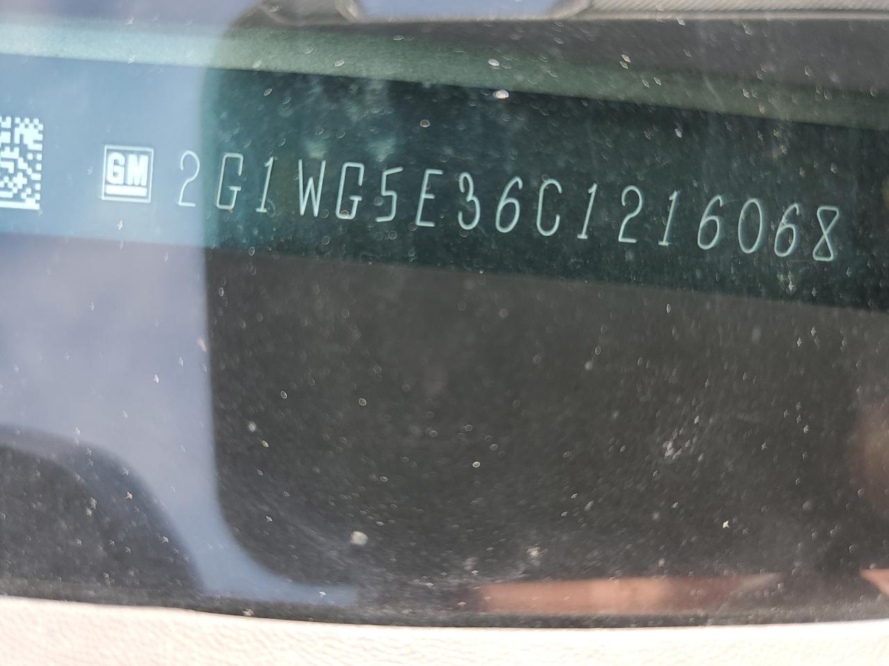 2012 Chevrolet Impala Lt VIN: 2G1WG5E36C1216068 Lot: 61890334